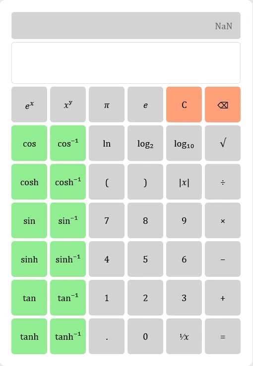 Screenshot of Scientific Calculator